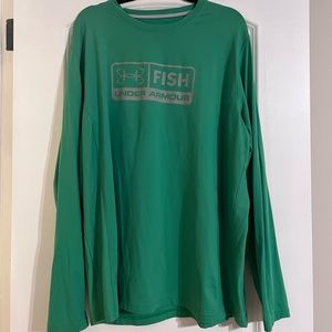 XL Men’s Under Armour Fish Long Sleeve Green